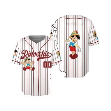Imagem de Camiseta Infantil Disney Pinóquio, Camiseta De Beisebol, Roupa Para Co