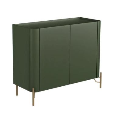 Imagem de Balcão Buffet com 2 Portas 98,5cm Pés em Metal 100% MDF - Casa Lar Inc