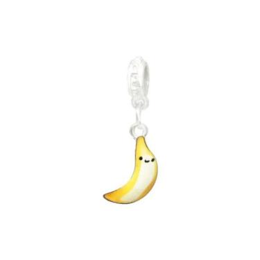 Imagem de Pingente Banana em banho Prata Pulseiras de Berloques - Pulseiras e Be