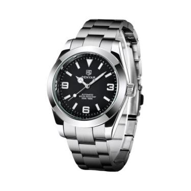 Imagem de Relógio De Pulso Mecânico De Luxo Para Homens Em Aço Inoxidável BENYAR