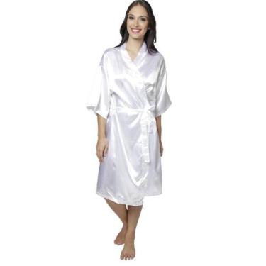 Imagem de Quimono/Roupão De Seda Liso 01 Unidade - Santa Clara, Bege, 31