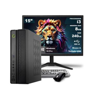 Imagem de Computador Completo On SLIM I3 8GB 240GB SSD Win10 Monitor15