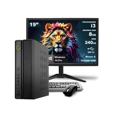 Imagem de Computador Completo On SLIM I3 3ª Geração 8GB 240GB SSD Win10 Monitor19