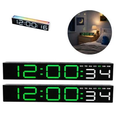 Imagem de 2 Relógios Digital Led de Mesa com Despertador30cm - Ami, 3