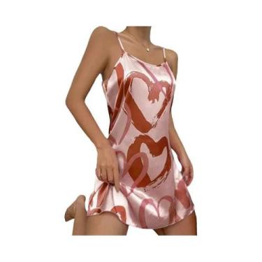 Imagem de Camisola Sexy Feminina de Cetim sem Costas - Confortável e Luxuosa, BR
