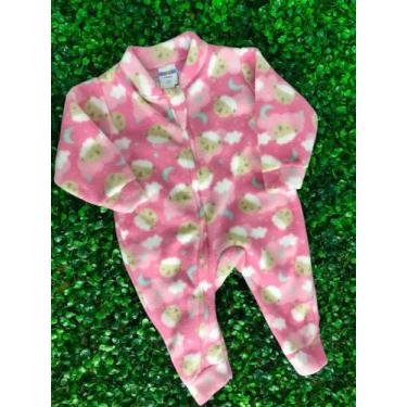 Imagem de Macacão Infantil Fem Soft Diversos - GENTE MIÚDA, P, Rosa ovelha