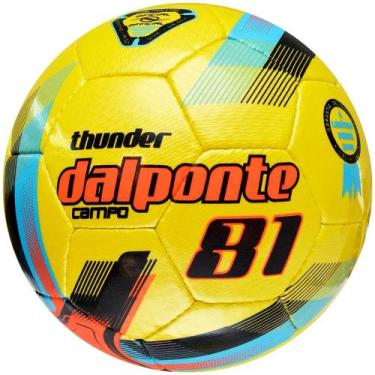 Imagem de Bola Dalponte 81 Futebol de Campo Amarela Lançamento Costurada À Mão P