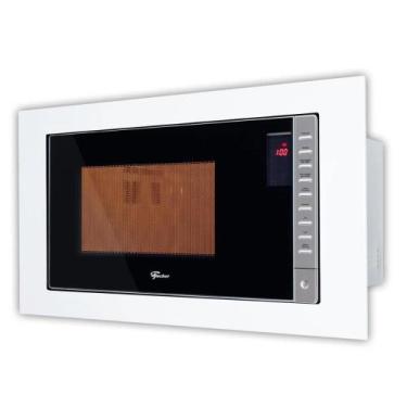 Imagem de Micro-Ondas Fischer Fit Line Embutir 25L Moldura Branca 127V Com Funçã