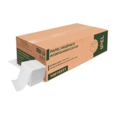 Imagem de Papel Higiênico Interfolhado Cai-Cai Folha Simples Ipel Indaial com 10