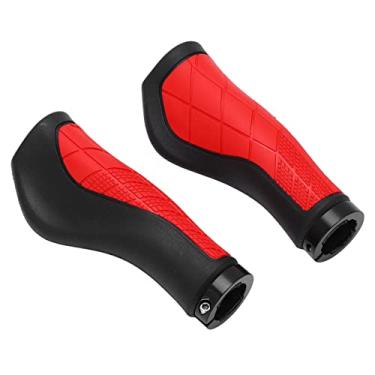 Imagem de Punhos de cobertura do guiador de bicicleta, punho de bicicleta confortável e fácil de instalar para bicicletas dobráveis ​​para bicicletas de montanha(Preto avermelhado)