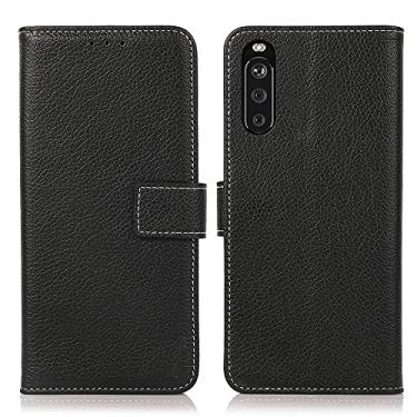 Imagem de HONGYAN Capa de telefone Para Sony Xperia 10 III Litchi Texture PU + Capa de Couro Flip Horizontal TPU Com Holder & Cart Slots & Carteira Capa protetora