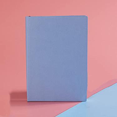 Imagem de Caderno de couro A5 PU engrossado para registros de reuniões de escritório de negócios, azul, 1 peça