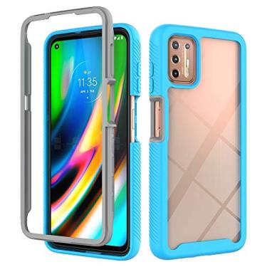 Imagem de Mobile phone accessories Para Motorola Moto G9 Plus Starry Sky Solid Color Series PC à prova de choque + capa protetora TPU phone case