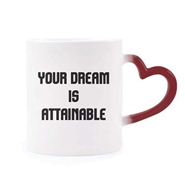 Imagem de Caneca de grés com frases inspiradoras que mudam de cor vermelha