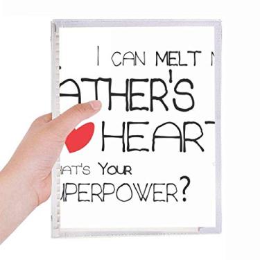 Imagem de Caderno I Can Melt My Father's Heart Best Papa Love com folhas soltas e diário recarregável