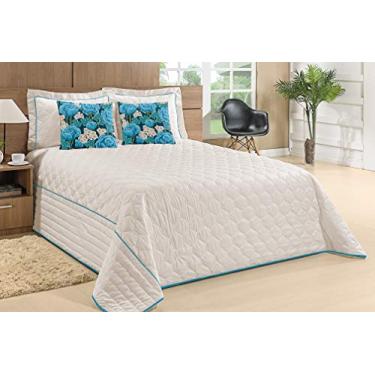 Imagem de Kit Valença Casal 7 Peças Mellindre Azul Queen Tecido