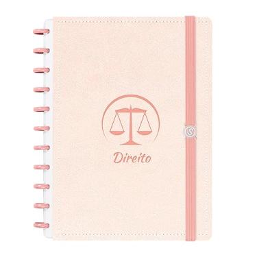 Imagem de Caderno De Disco ISCOOL Inteligente G Couro Rosa Direito