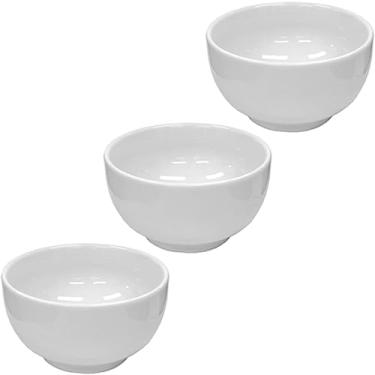 Imagem de Kit 3 Cumbuca de Porcelana Premium 500ml Japonesa Pote Tigela Bowl