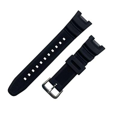 Imagem de Pulseira de silicone pulseira SGW-100 sgw100 borracha esporte substituição pulseira de pulso masculino feminino cinto apto para casio pulseira de relógio