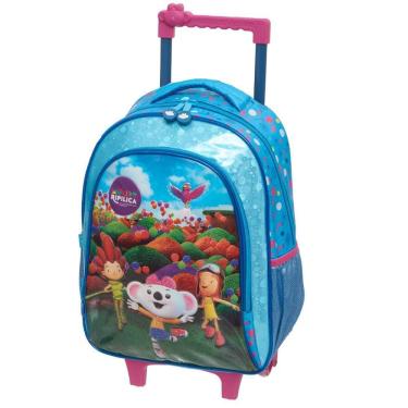 Imagem de Mochila de Rodinhas Pacific Mundo Lilica Céu Azul