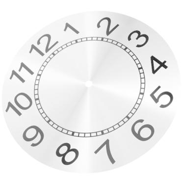 Imagem de jojofuny Relógio De Parede Prateado E Alumínio Para Faça Você Mesmo Painel De Relógio De Parede Prateado Placa Redonda Com Números Para Artesanato DIY 21. 8Cm