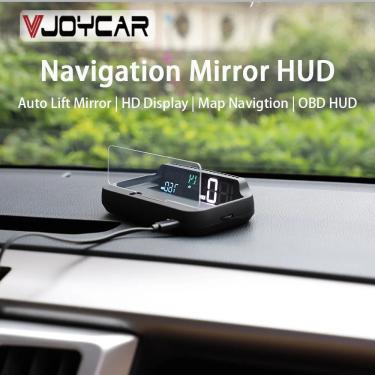 Imagem de Vjoycar Navegação Do Carro HUD OBD2 Auto Lift Espelho Projetor Vidro Digital On-board Computer