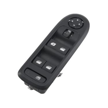 Imagem de Acessórios IKUESM compatíveis com Peugeot 301 2014-2017 98025201ZD Interruptor elétrico mestre para janela elétrica Botão levantador de vidro 98025189ZD Peças de carro(White BackLight)