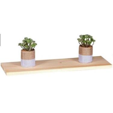 Imagem de Prateleira Com Suporte Invisível Madeira Maciça 60x24 - Loja do Pinho
