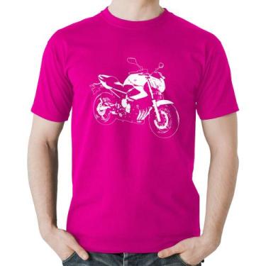 Imagem de Camiseta Algodão Moto XJ6 N Art - Foca na Moda, Rosa, GGG