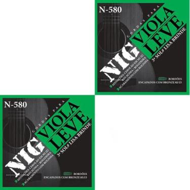 Imagem de Kit 2 Encordoamento Viola Leve Nig N580 85/15 PRN580L - Rouxinol