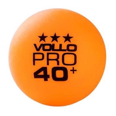 Imagem de Bola Tênis de Mesa Vollo 3 Estrelas Pro 40+ Unissex, Único, Laranja