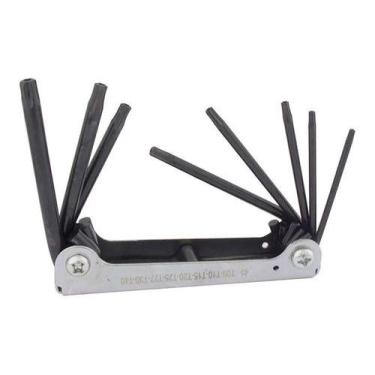 Imagem de Jogo Chave Torx Com Guia Tipo Canivete Profissional Corneta