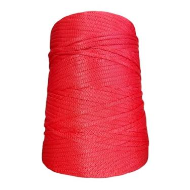 Imagem de Fio Náutico Cordão 5mm: 500g – Ideal para Crochê, Tricô, Macramê e Artesanato – 100% Polipropileno – Bastos e Bazani (Vermelho)