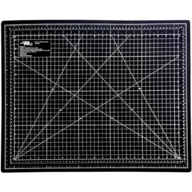 Imagem de Base De Corte A2 Duas Cores Preto E Cinza 60x45 Para Patchwork Scrapbook Artesanato - PRETO E CINZA