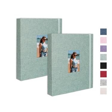 Imagem de Cherrich Álbum De Fotos Polaroid 2X3, Pacote Com 2 Álbuns Em Linho, Cada Mini Contém 208 Para Fujifilm Instax Snap