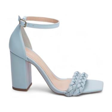 Imagem de Sandália Feminina Salto Baixo Azul Torricella Genero:Feminino;Cor:Azul;Tamanho:35