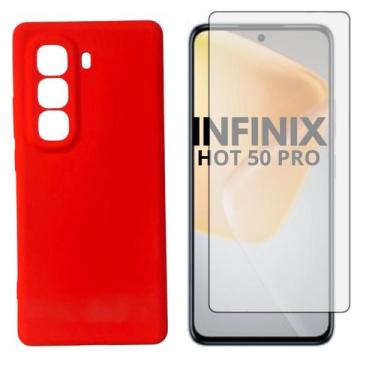 Imagem de Capa + Pelicula Vidro 3D Compativel Com Infinix Hot 50 Pro - Generica,