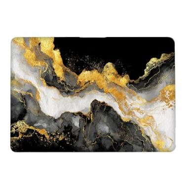 Imagem de Yicomon Compatível com MacBook Air 15 polegadas 2023 chip M2 modelo A2941, capa rígida de plástico para Mac Air 15 com Touch ID (2023) - mármore preto e branco