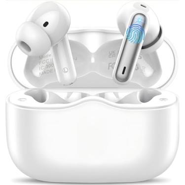 Imagem de Fone De Ouvido Bluetooth Intrauricular Pro Sem Fio Compatível Com Todo Celular Cancelamento Ruído Bateria 16 Horas De Bateria Microfone - Case e Fones Com Celular Controle Touch - Linha A'Gold Premium