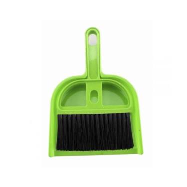 Imagem de Mini Vassoura com Pá para Limpeza Rápida em Teclados, Mesas, Gaiolas e