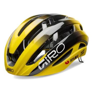 Imagem de Capacete Giro Aries Spherical Mips Team Visma 2025 Amarelo, M