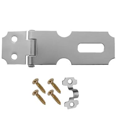 Imagem de Dobradiça Porta Cadeado Fecho Trinco Zincado 6,3Cm