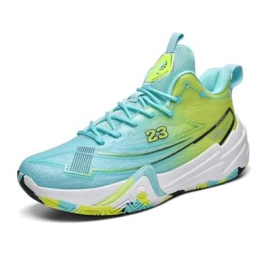 Imagem de Novetra Tênis de basquete masculino, calçados esportivos leves e antiderrapantes para treinamento ao ar livre(Green,43 BR)