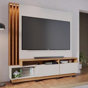 Imagem de Home Para Tv Colibri Humaita 2 Portas, Off White Matte/ Freijo