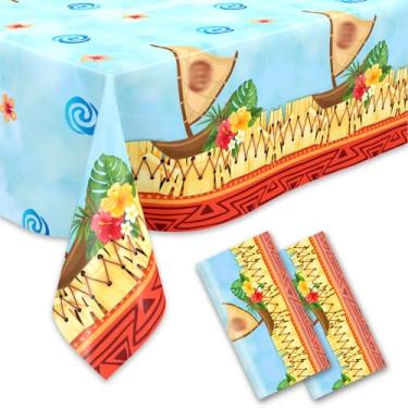 Imagem de Chilamics 2 peças de toalha de mesa descartáveis, artigos de festa de aniversário e decorações para crianças, mesas retangulares para chá de bebê, 187 x 106 cm (multicolorida6)