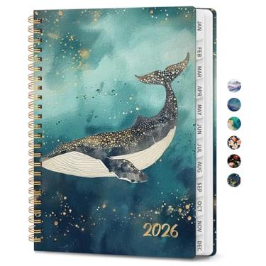 Imagem de Agenda 2026, agenda mensal e semanal para mulheres, janeiro de 2026 a dezembro de 2026, capa dura bonita agenda 2026 livro com abas, encadernação em espiral, perfeito para escola, escritório, casa