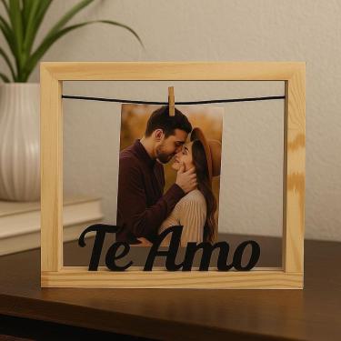 Imagem de Porta Foto Namorados Polaroid Te Amo Decoração Varal Enfeite