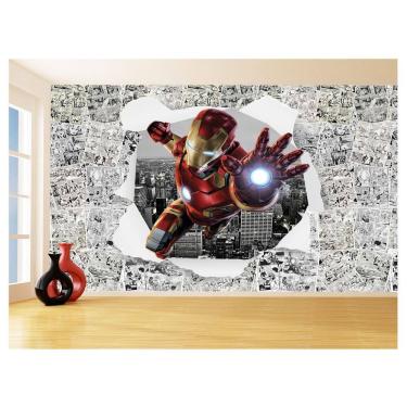 Imagem de Papel De Parede 3D Heróis Página Quadrinhos Hq 3,5M Nhma240