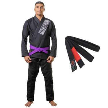 Imagem de Kimono Jiu JItsu Trançado Reforçado Training Brave Dark Naja + Faixa, 