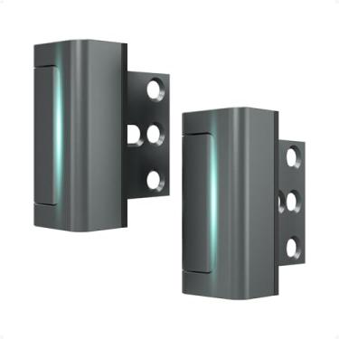 Imagem de GreaTalent Trava de reforço de porta de segurança doméstica à prova de crianças, adiciona alta segurança à casa evita entrada não autorizada, acabamento de construção de alumínio, trava de moldura